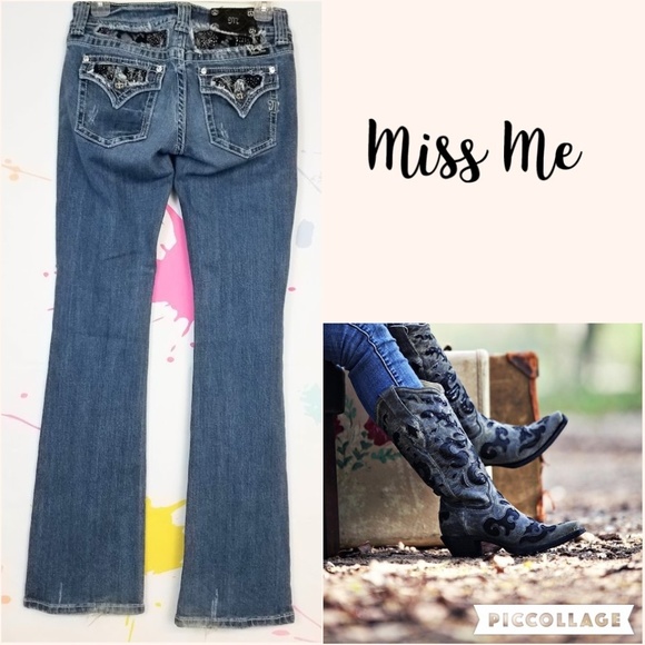 Miss Me Denim - MISS ME Low Rise Boot Cut Jeans - Women's Size 27